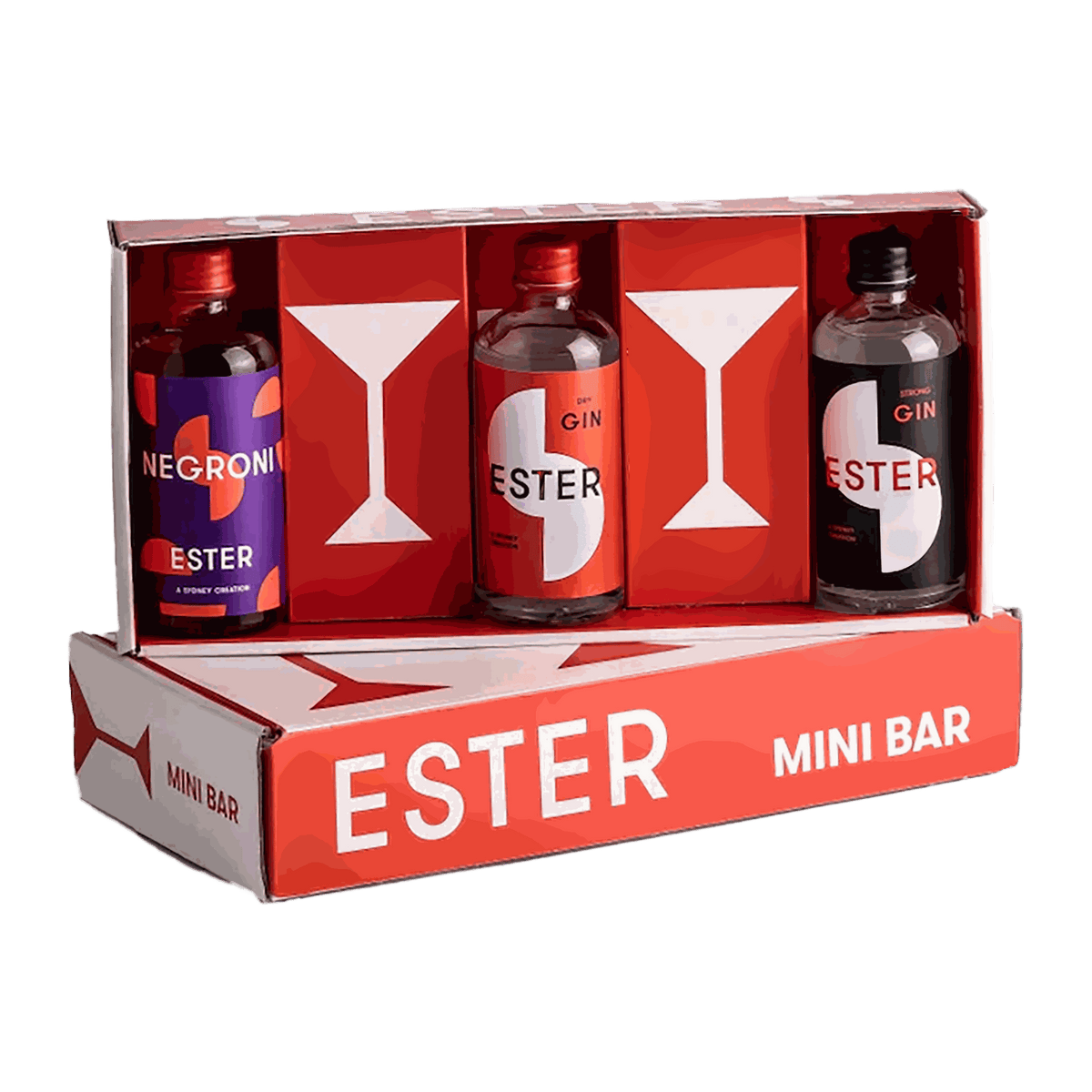 Ester Gin Core Range Pack Dry Gin, Strong Gin, Negroni 3x100ml - DiVino.com.au