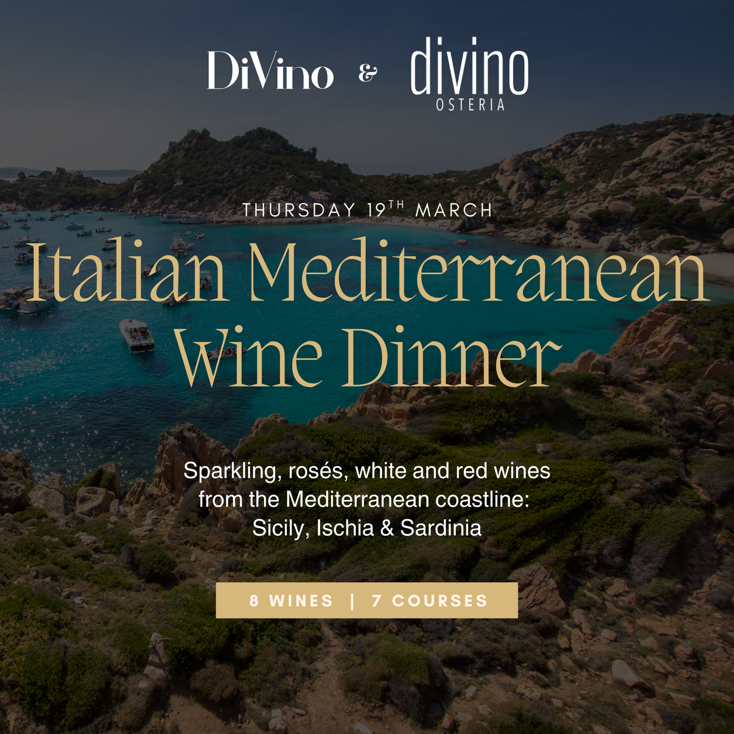 Italian Mediterranean Wine Dinner at Divino Osteria