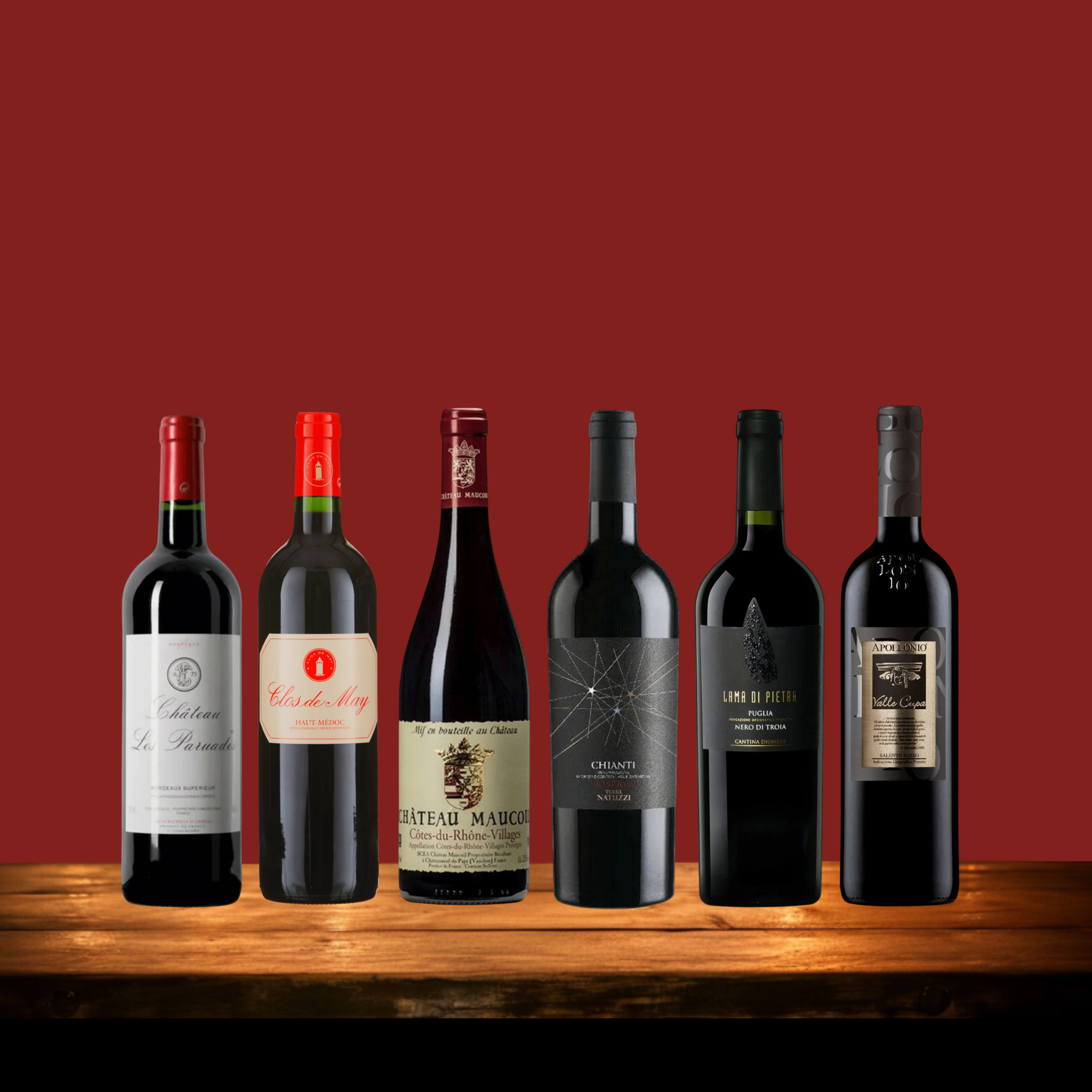 French & Italian - Full-Bodied Red Wine Pack