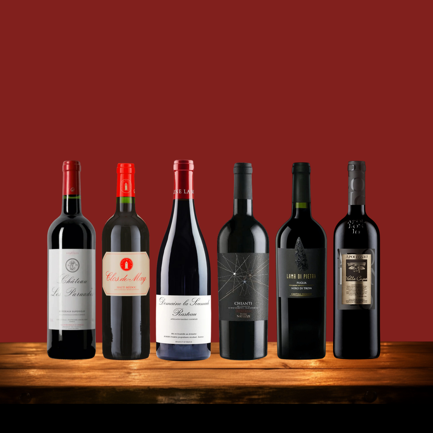 French & Italian - Full-Bodied Red Wine Pack