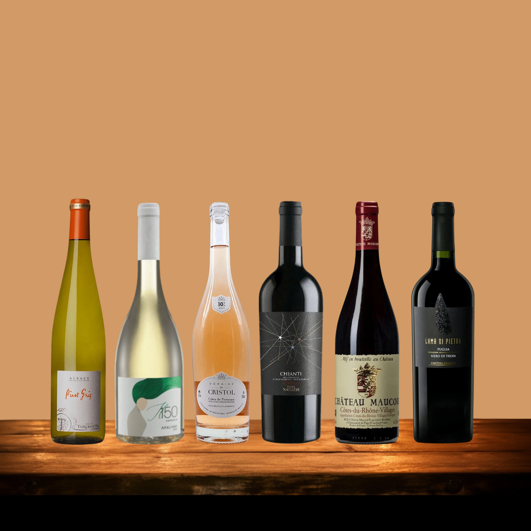 French and Italian - Red, Rosé and White Wine Pack