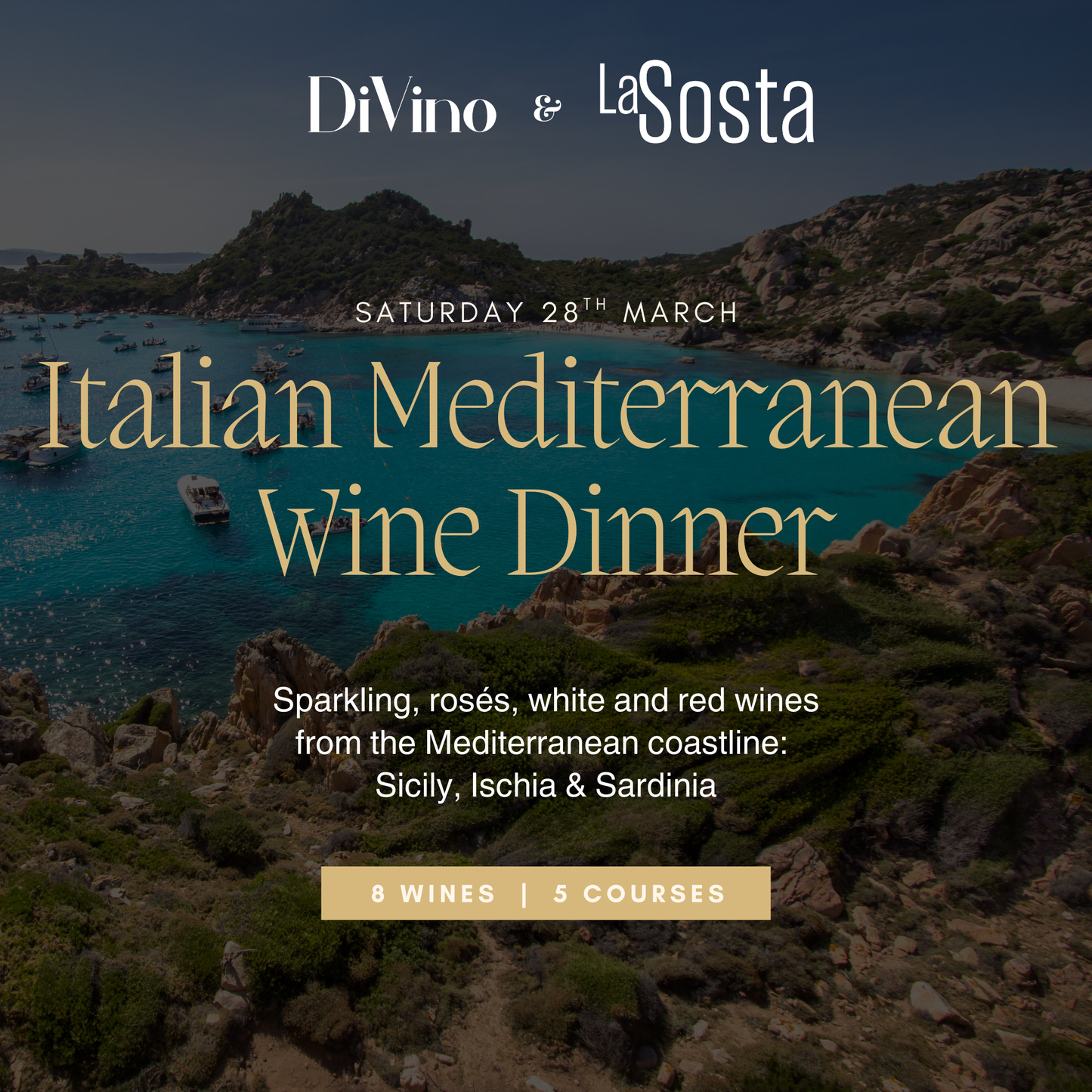 Italian Mediterranean Wine Dinner at La Sosta