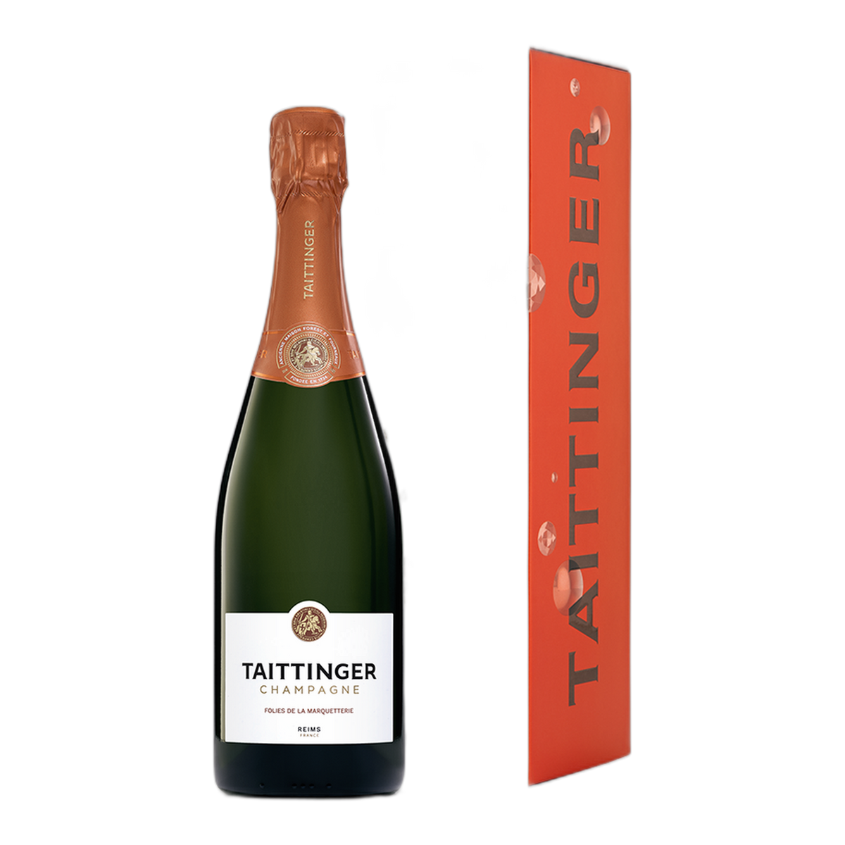 Champagne Taittinger Les Folies de La Marquetterie Gift Boxed NV New Label - DiVino.com.au