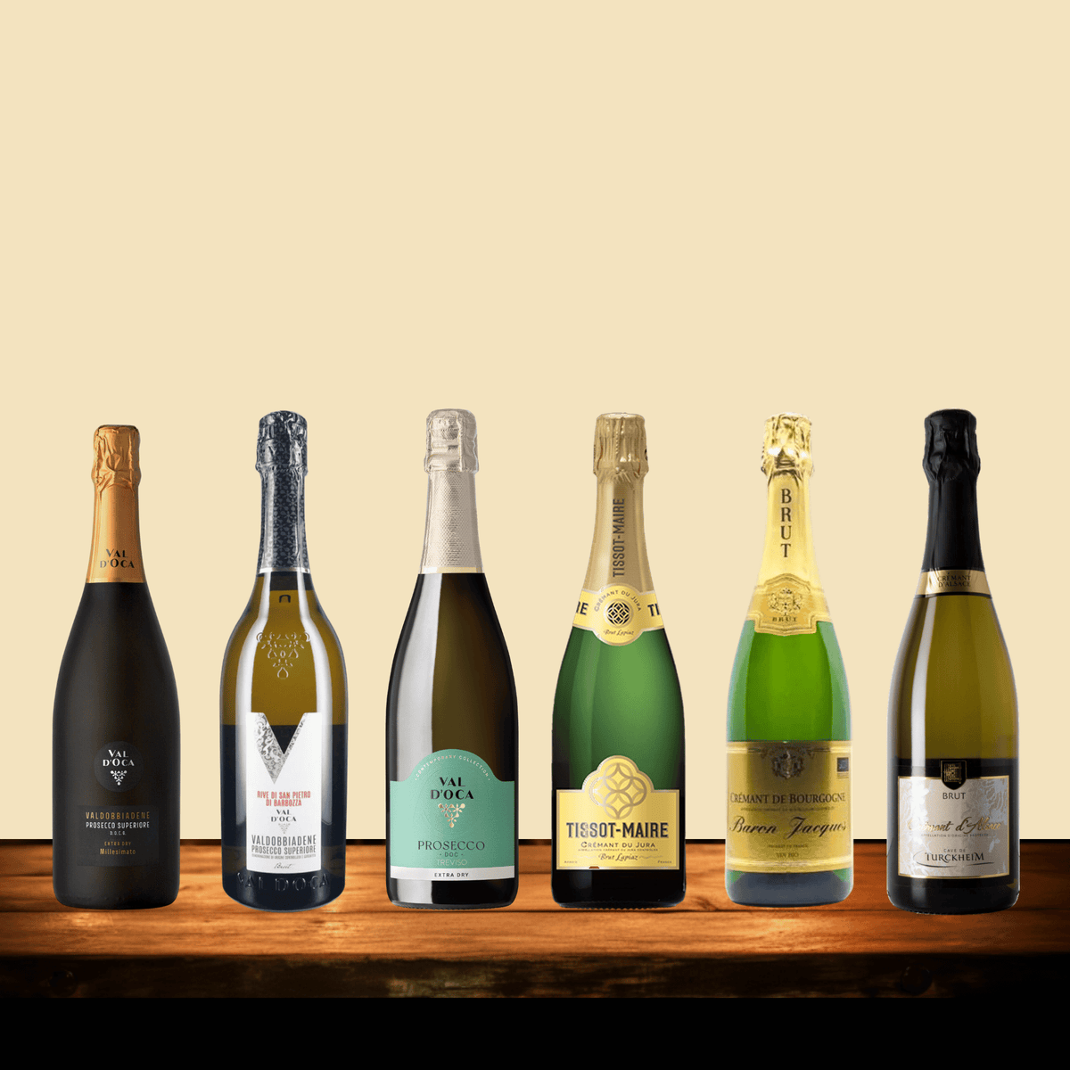 Italian & French Sparkling Six - 6 Bottle Sparkling Wine Gift Pack - DiVino.com.au
