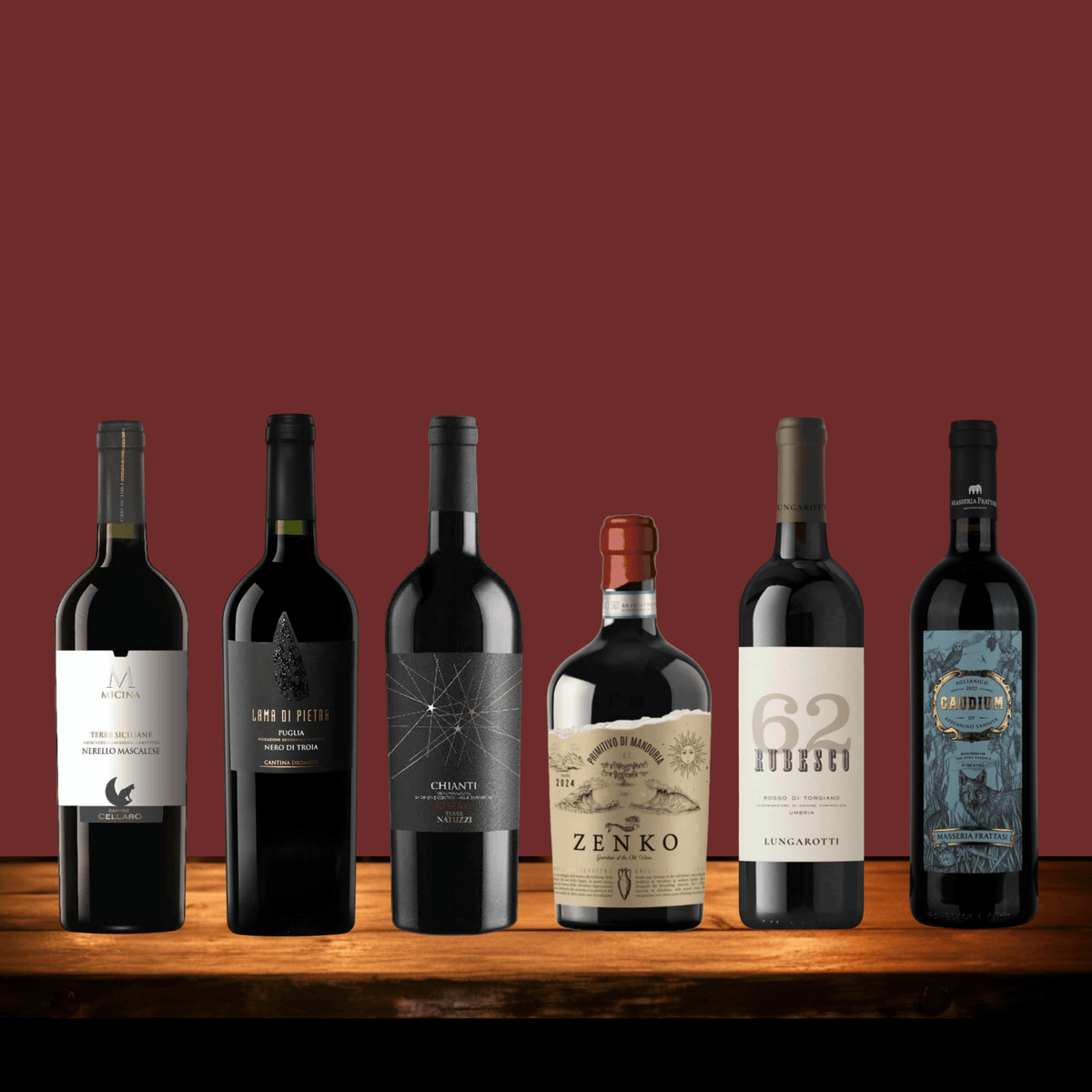 Italian Reds Six - 6 Bottle Italian Red Wine Gift Pack - DiVino.com.au